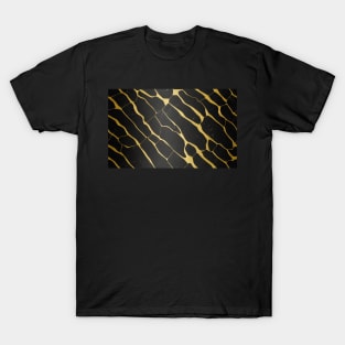 Seamless Black & Gold Texture Patterns IX T-Shirt